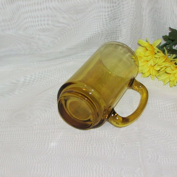 Beer Mug BANFF Vintage Gold Glass Faux Leather Sleeve Souvenir - Picture 8 of 11